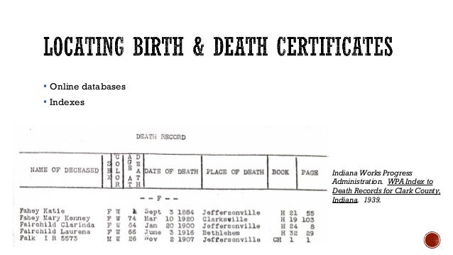 from cradle to coffin vital records in indiana indiana works progress administration