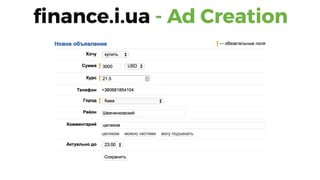 ﬁnance.i.ua - Ad Creation
 