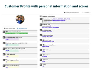Customer Profile with personal information and scores
 