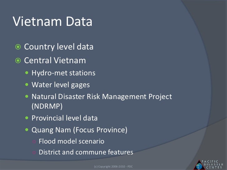 Vietnam Natural Disaster Risk Management Project Vietnam Natural Disaster Risk Management Project