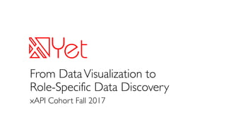 From DataVisualization to
Role-Specific Data Discovery
xAPI Cohort Fall 2017
 