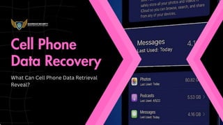 Cell Phone
Data Recovery
What Can Cell Phone Data Retrieval
Reveal?
 