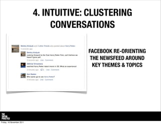 4. INTUITIVE: CLUSTERING
                                CONVERSATIONS

                                        FACEBOOK R...