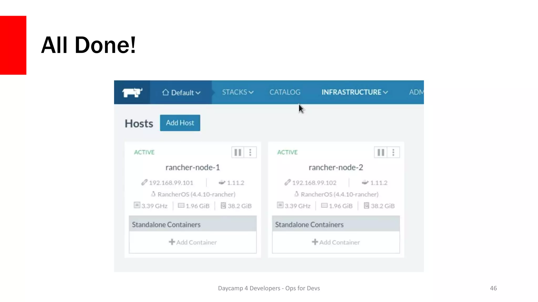 All Done!
Daycamp 4 Developers - Ops for Devs 46
 