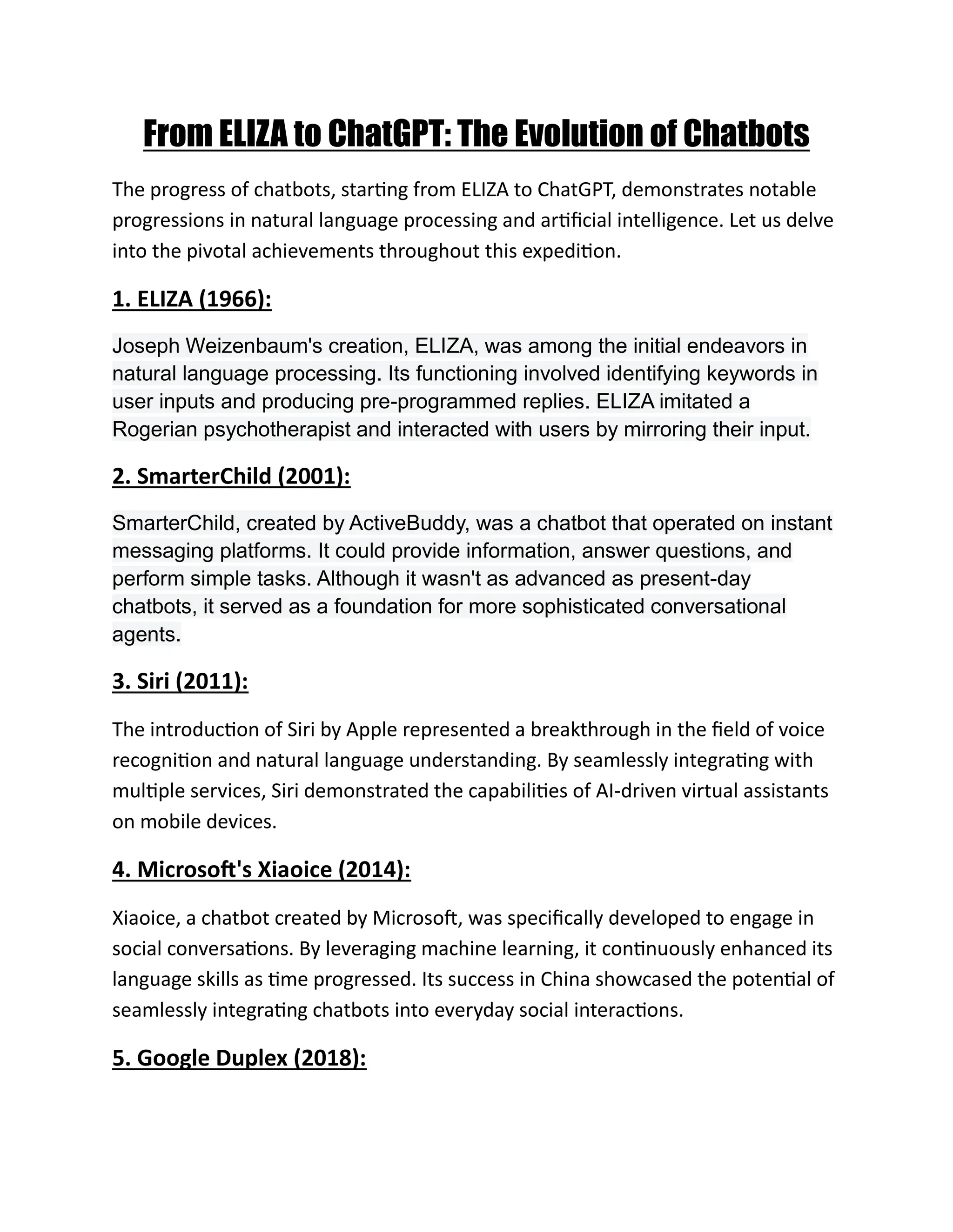 From ELIZA to ChatGPT | DOCX