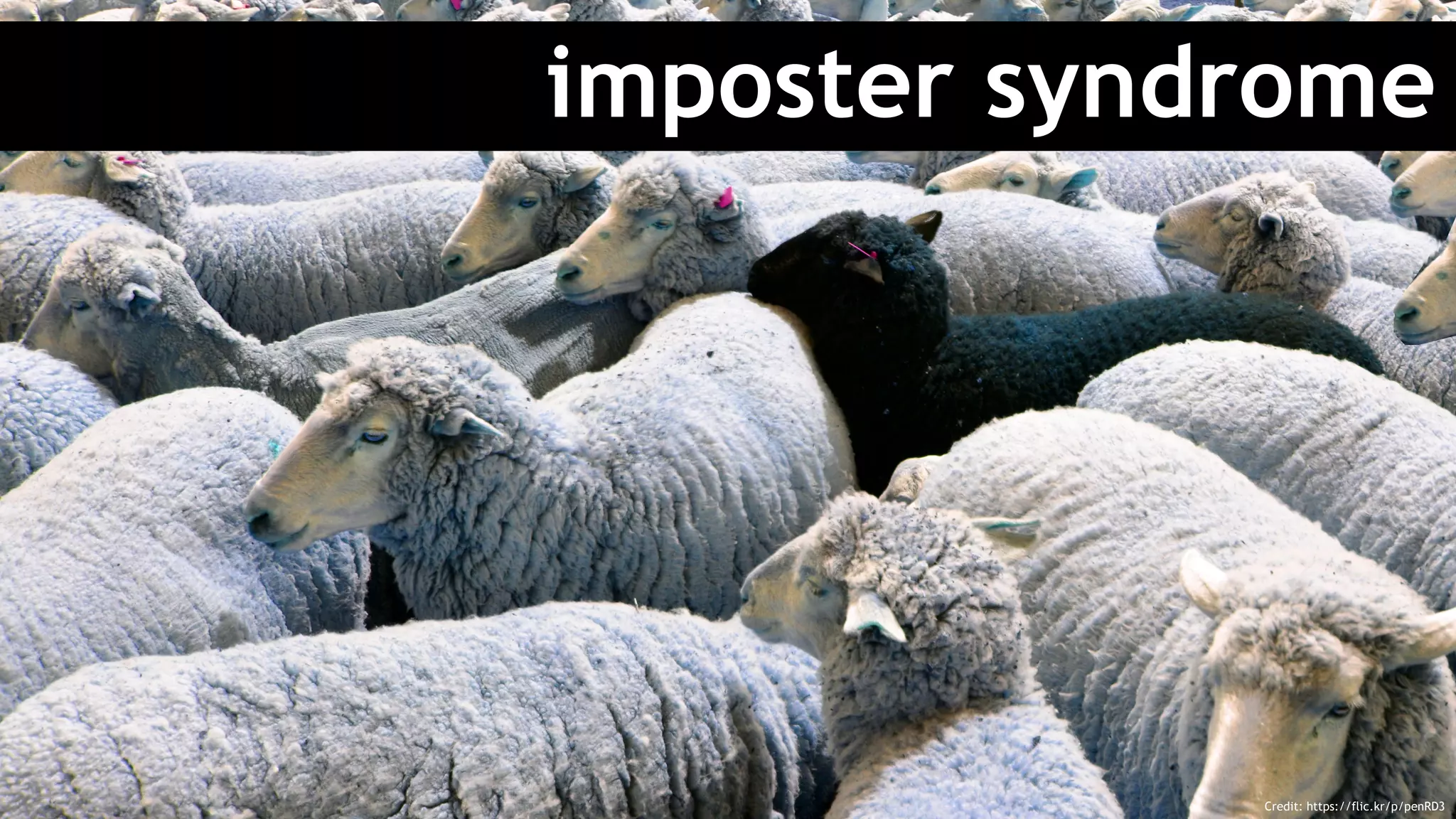 imposter syndrome
Credit: https://flic.kr/p/penRD3
 