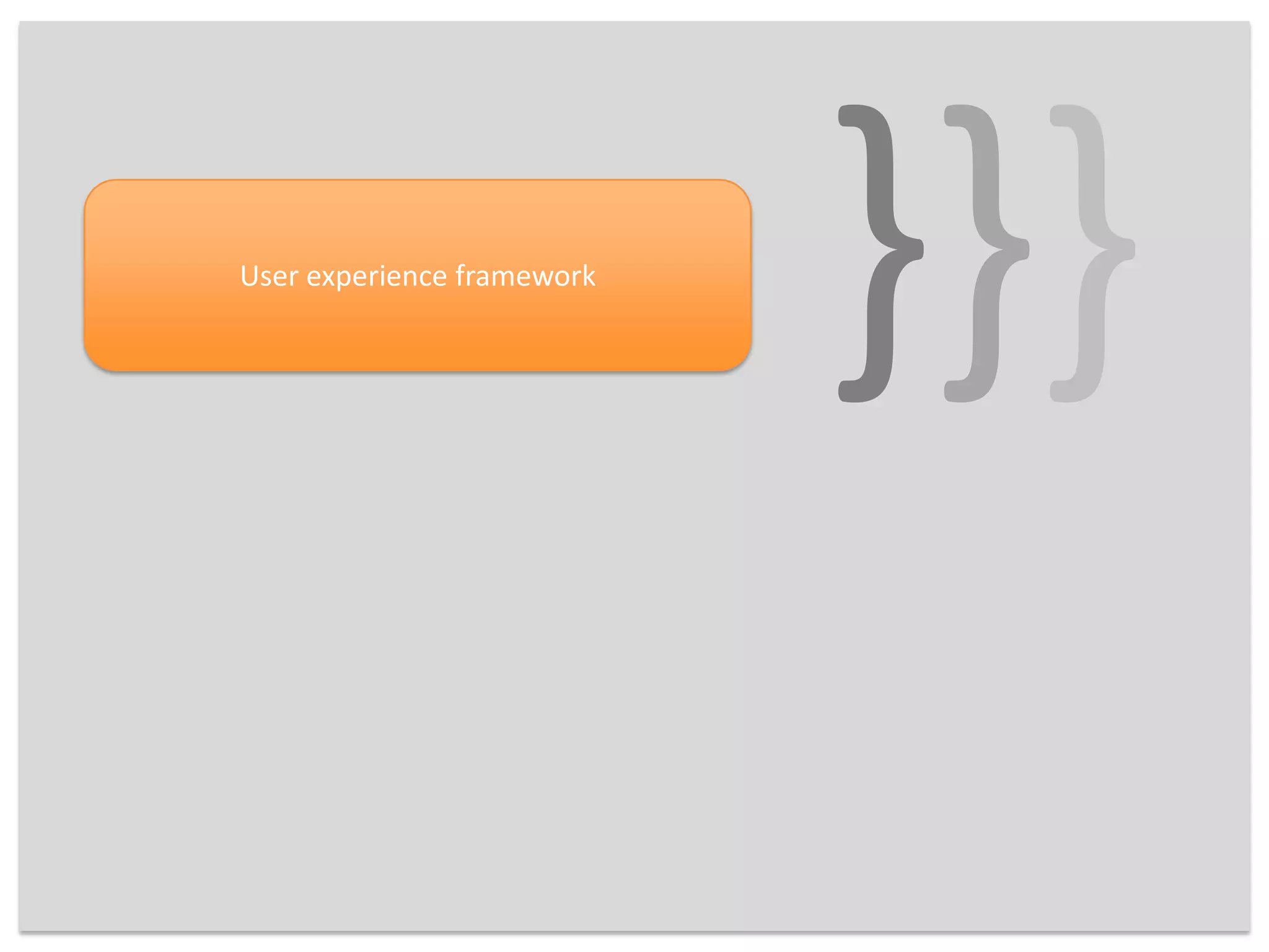 }}}User experience framework