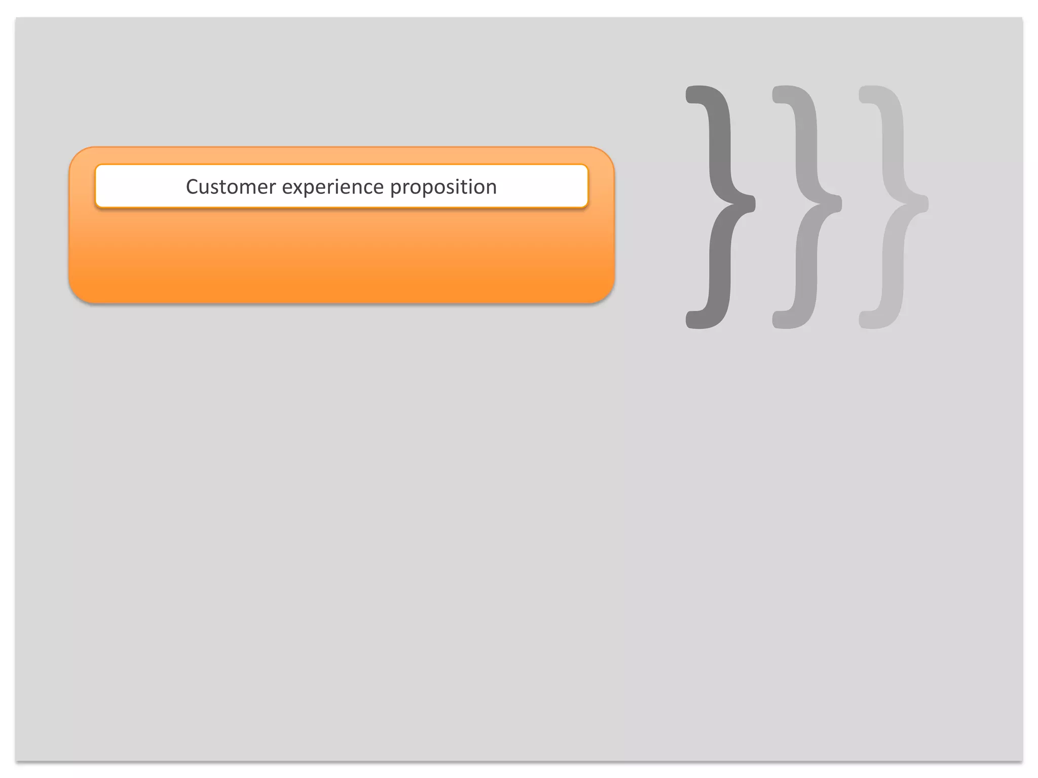 }}}Customer experience proposition
