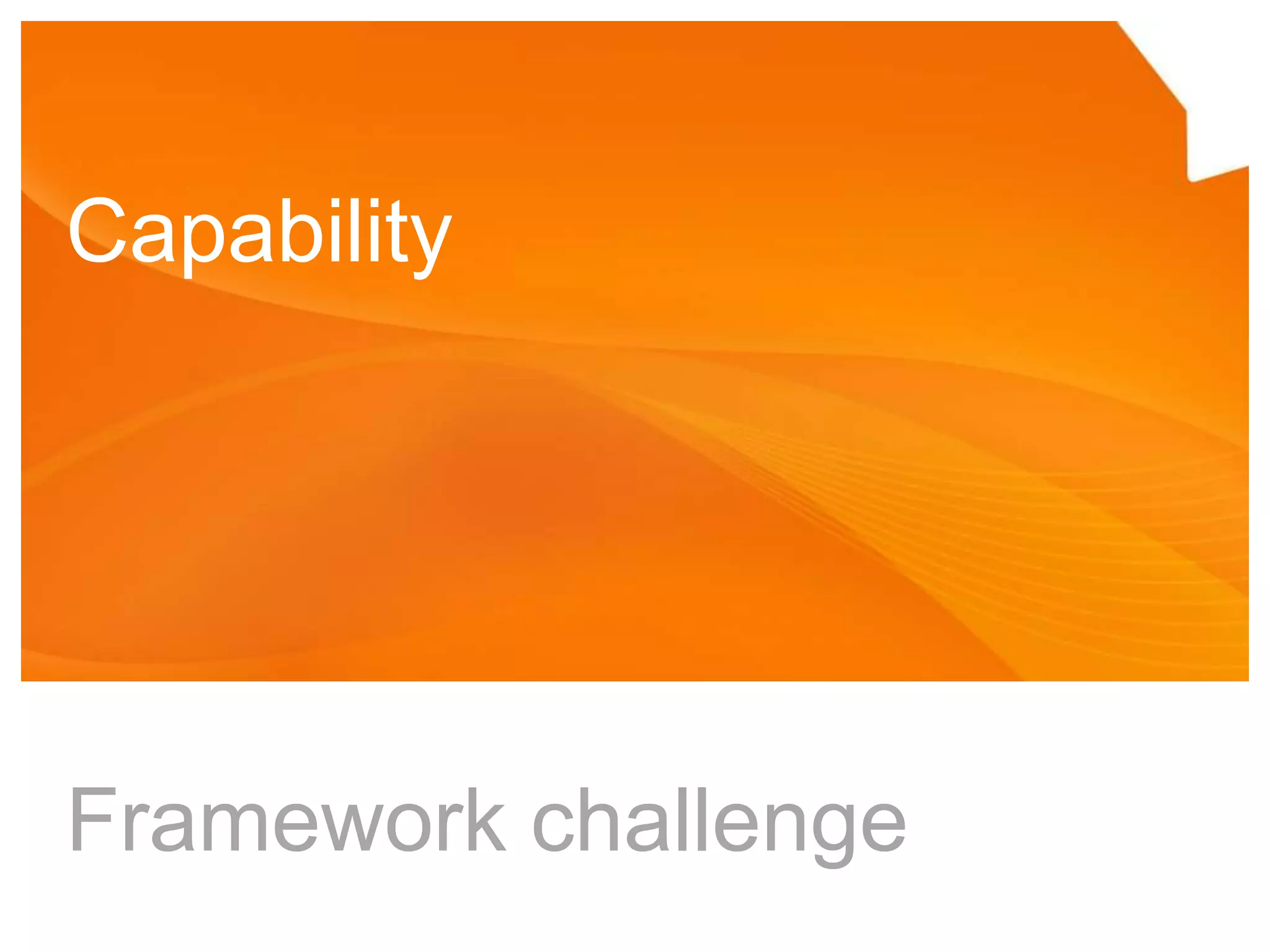 CapabilityFramework challenge