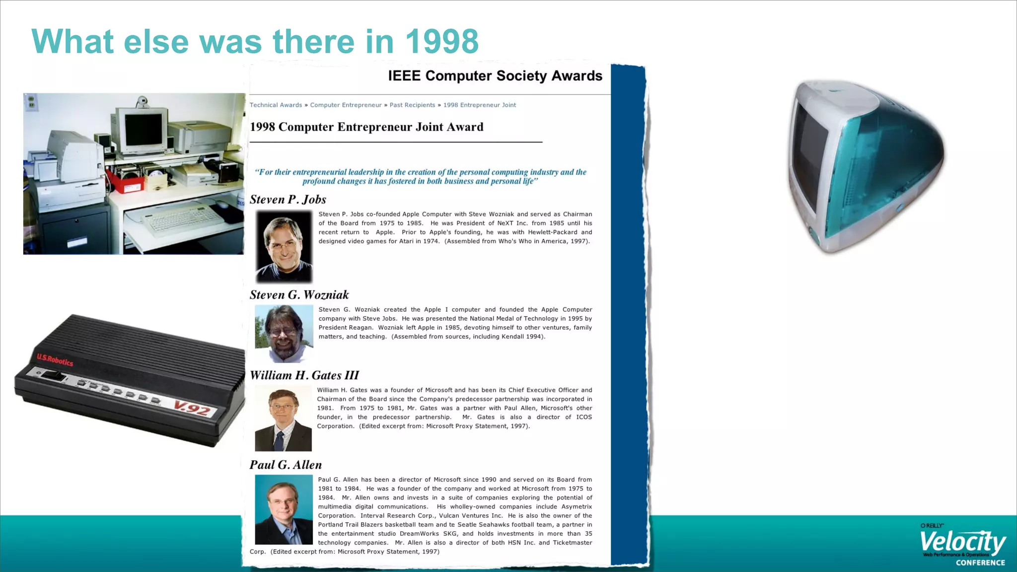 What else was there in 1998
 