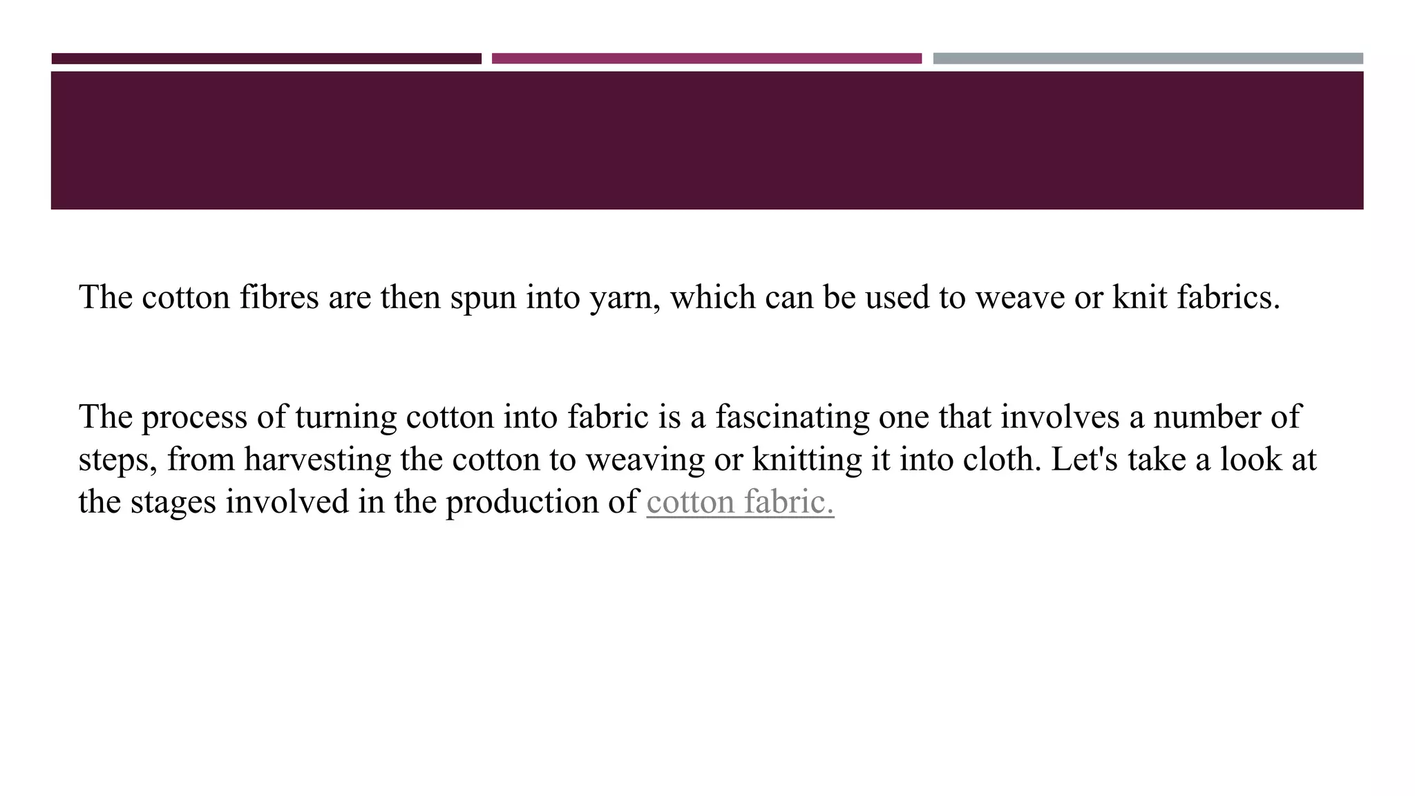 From Fibre To Fabric The Fascinating Journey Of Cotton From Fibre To ...