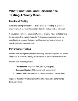 From Functional to Performance The Dual Testing Shift for Digital-First ...