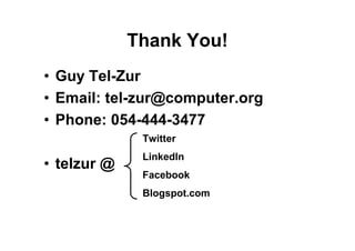 From Grids To Clouds Guy Tel Zur May 2009