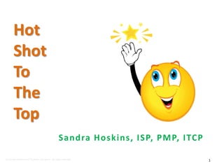 Hot
       Shot
       To
       The
       Top
                                                    Sandra Hoskins, ISP, PM P, ITCP

(c) Sandra Hoskins and The Kellan Group Inc. All rights reserved.                     1
 