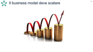 49
Il business model deve scalare
 