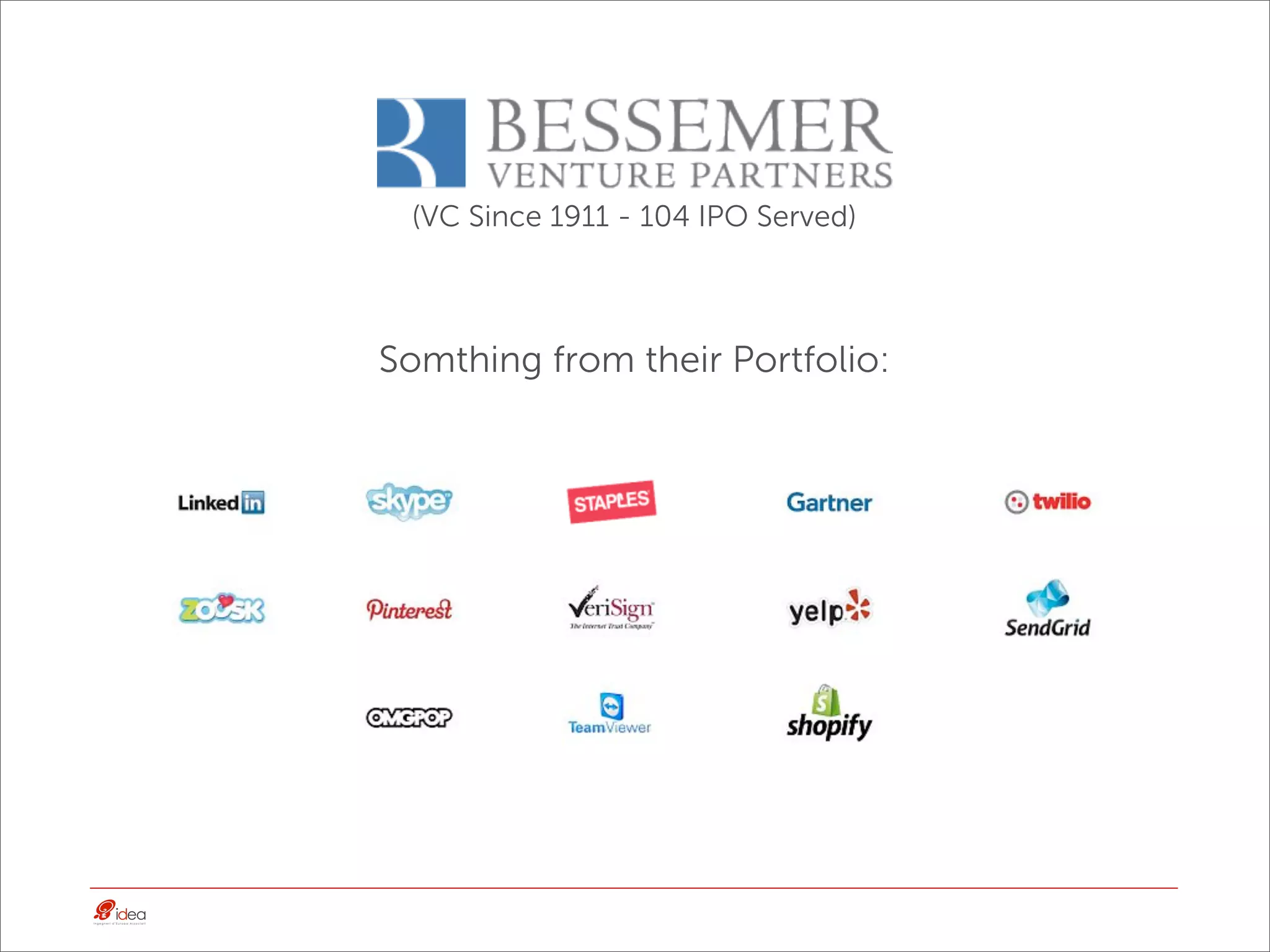 (VC Since 1911 - 104 IPO Served)



Somthing from their Portfolio:
 