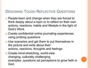 DecisionAreas:e.g how to become a Christian, how to be baptized in the Holy Spirit