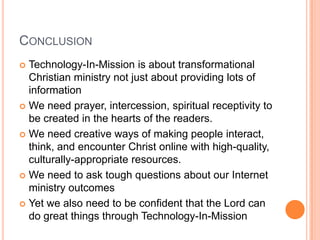 How To :  Wikis e.g a Christian equivalent HowTo Wiki and various how-to YouTube videos