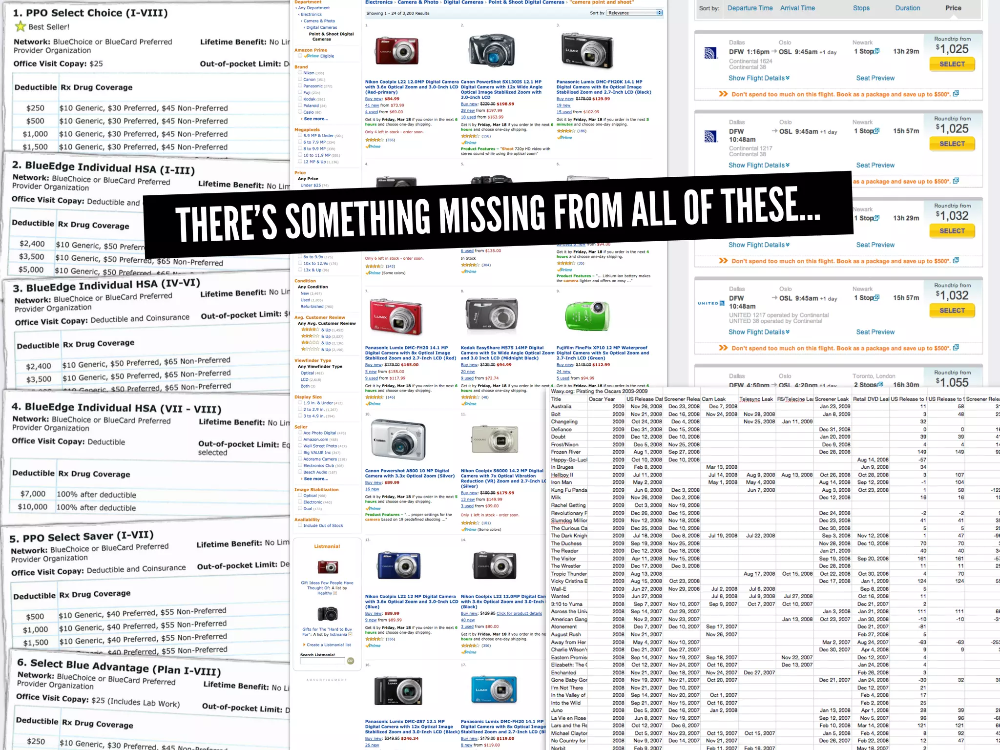 THERE’S SOMETHING MISSING FROM ALL OF THESE...
 