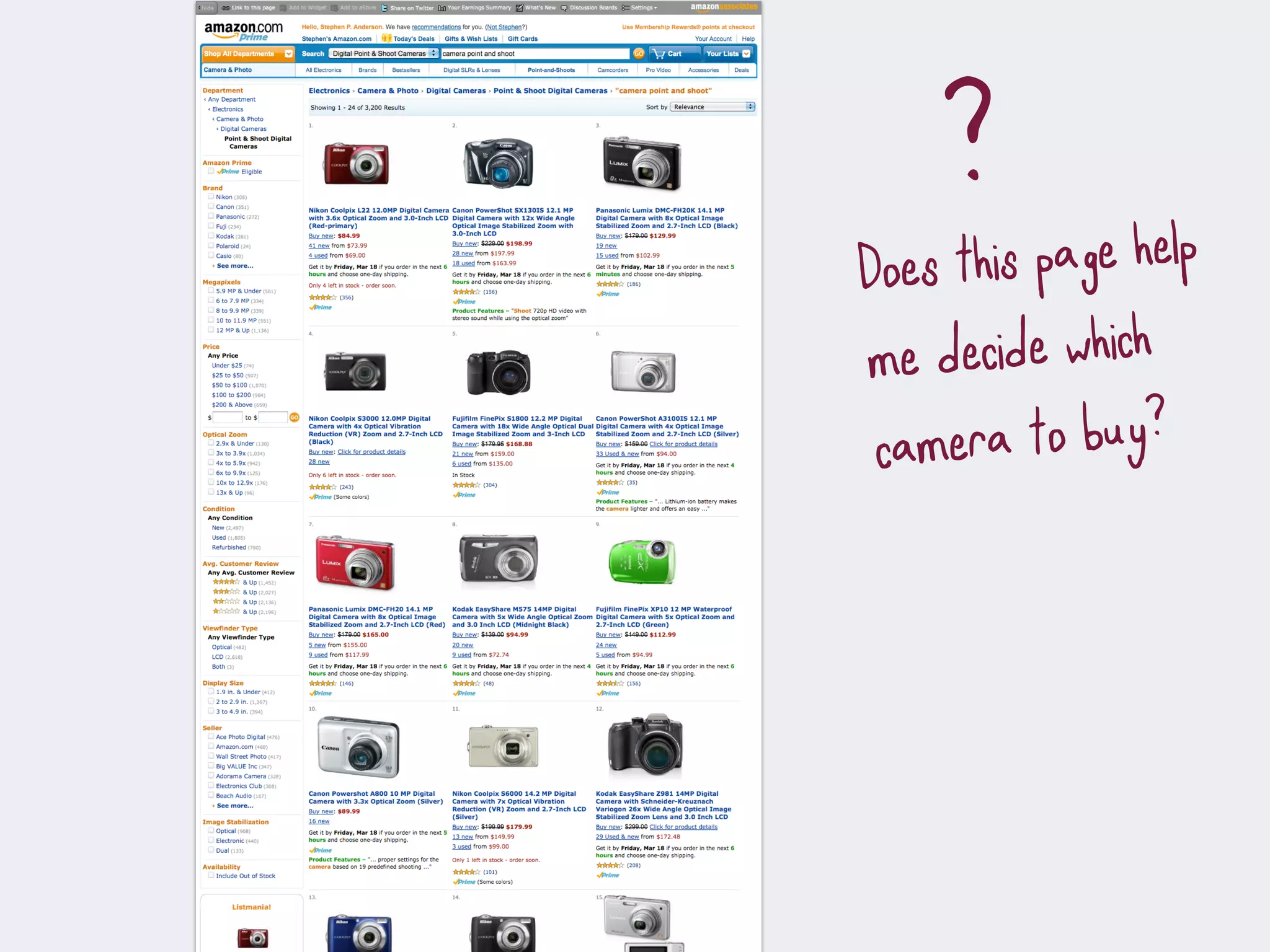 ?his page help
Does t
me d ecide which
camera to buy?
 