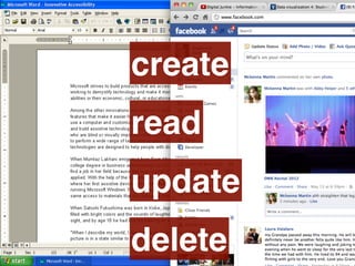 create
read
update
delete
 