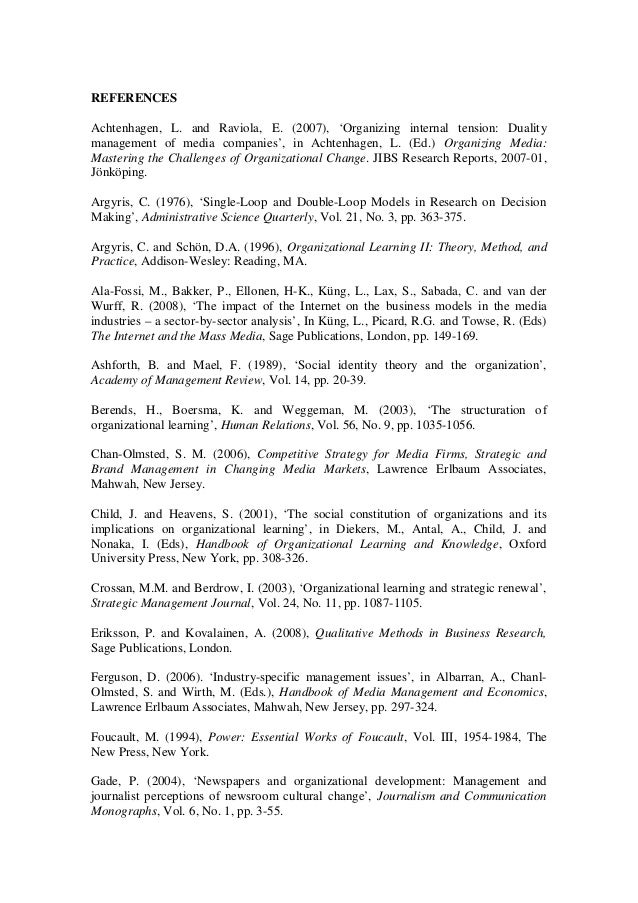 Argyris c 1976 single loop and double loop models in research on decision making
