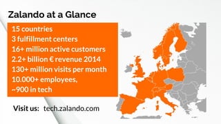 15 countries
3 fulfillment centers
16+ million active customers
2.2+ billion € revenue 2014
130+ million visits per month
...