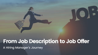 From Job Description to Job Offer
A Hiring Manager's Journey
 