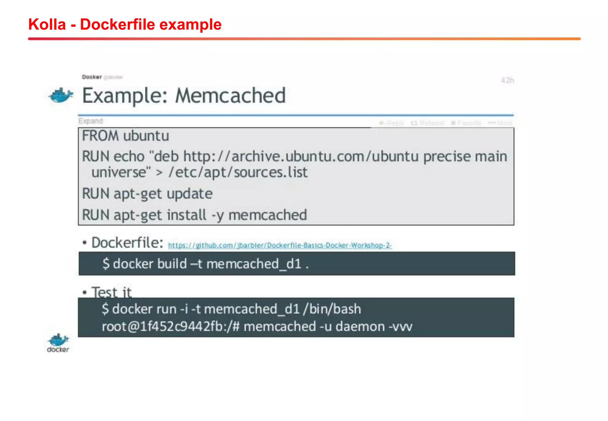 Kolla - Dockerfile example
 