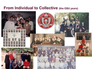 From Individual to Collective (the OSU years)
 