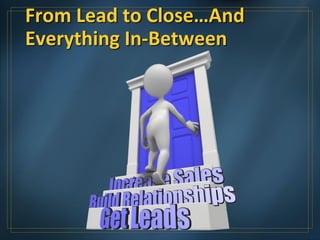 From Lead to Close…And
Everything In-Between
 