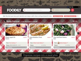 Organise recipes into a meal plan
 