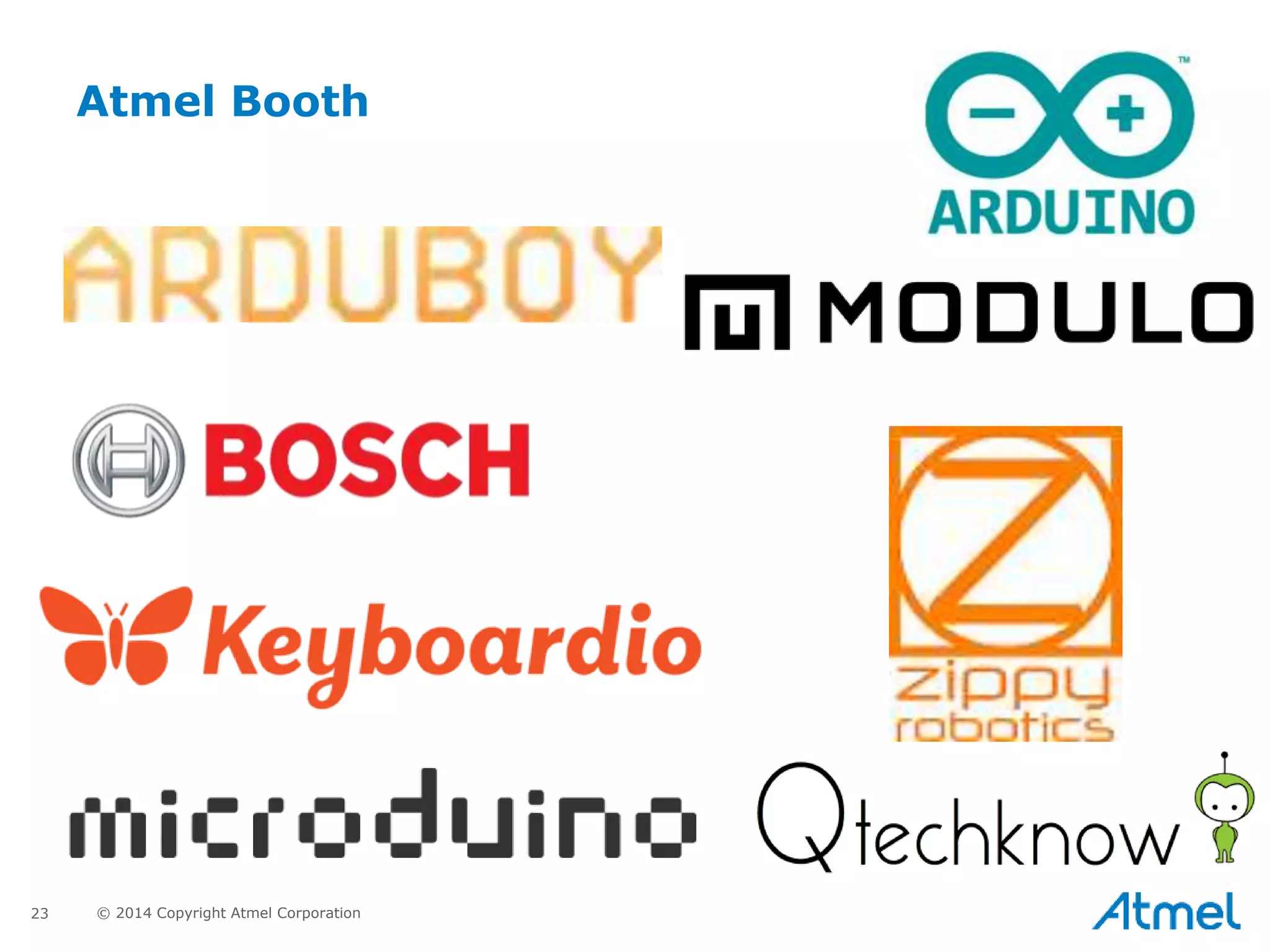 23 © 2014 Copyright Atmel Corporation
Atmel Booth
 