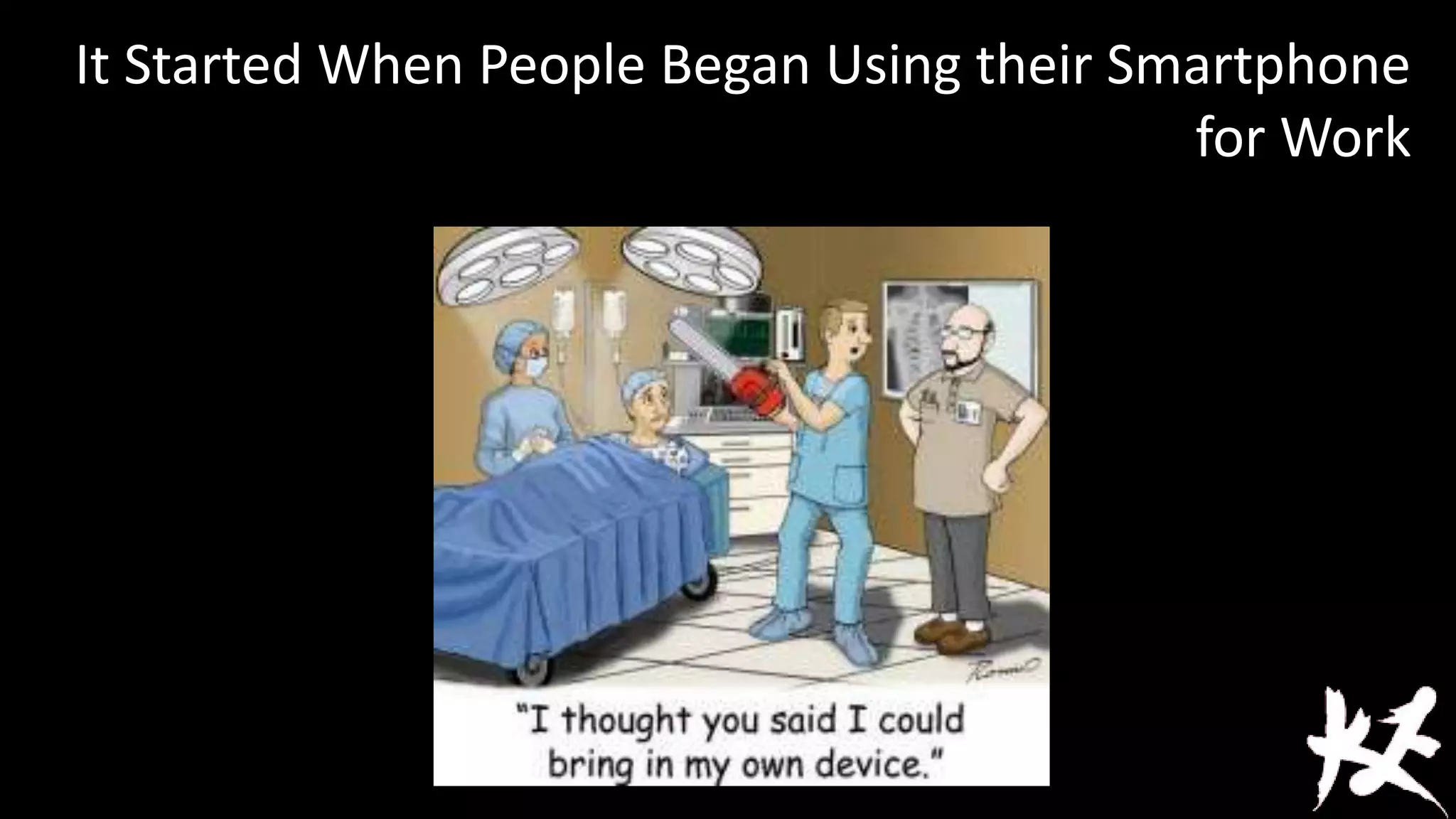 It Started When People Began Using their Smartphone
for Work

 