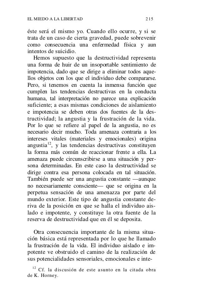 El miedo a la libertad - Erich Fromm