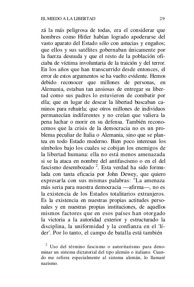 El Miedo A La Libertad Erich Fromm