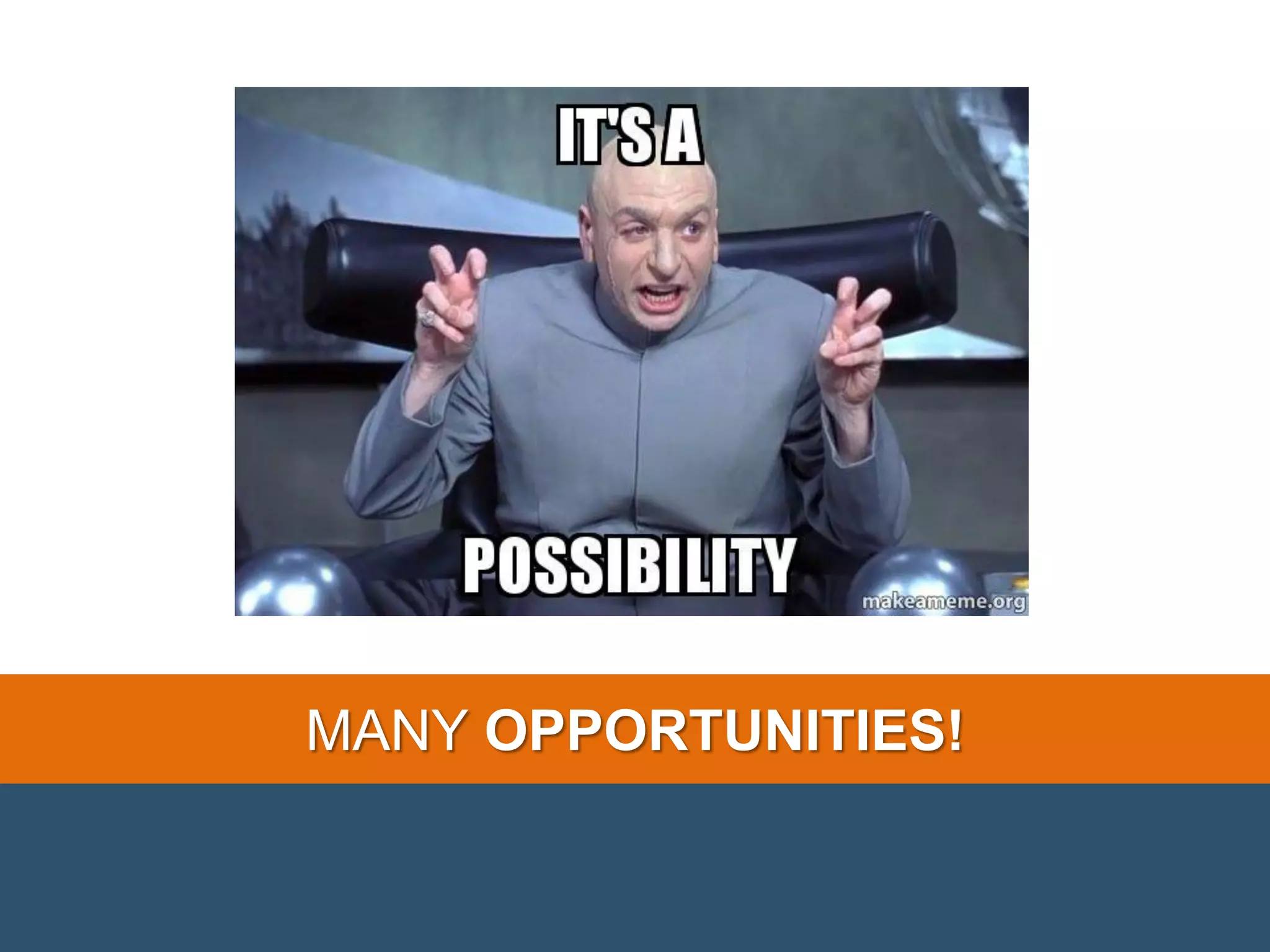 MANY OPPORTUNITIES! 