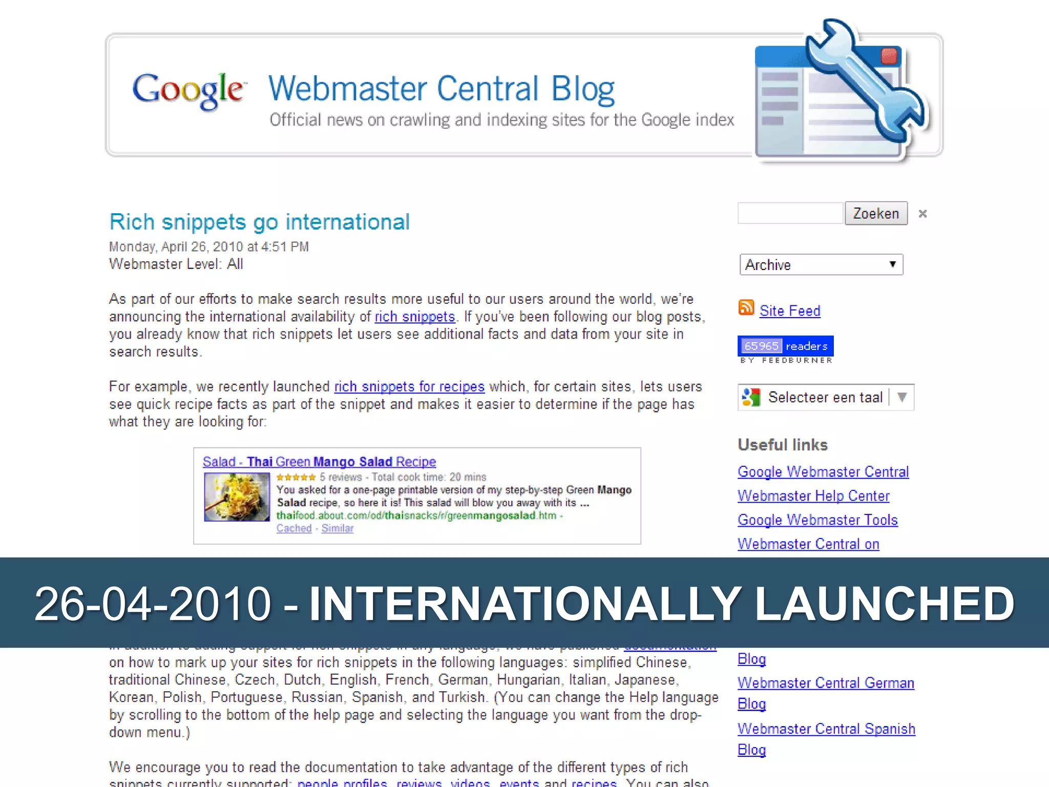26-04-2010 - INTERNATIONALLY LAUNCHED 