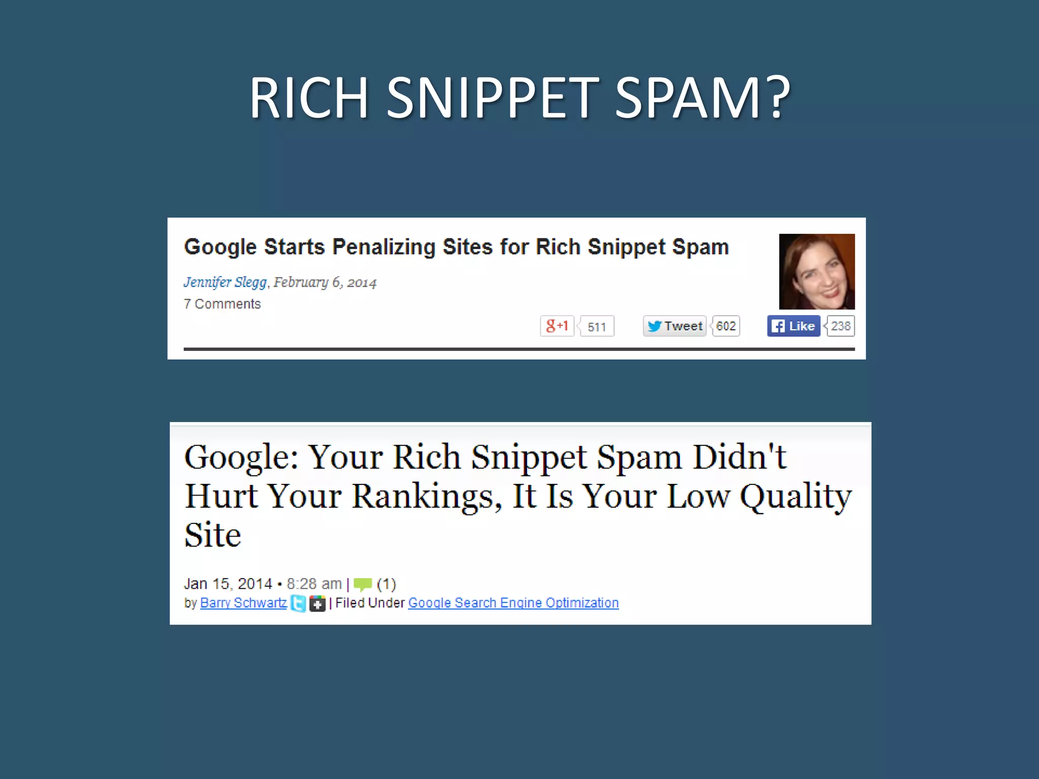 RICH SNIPPET SPAM? 