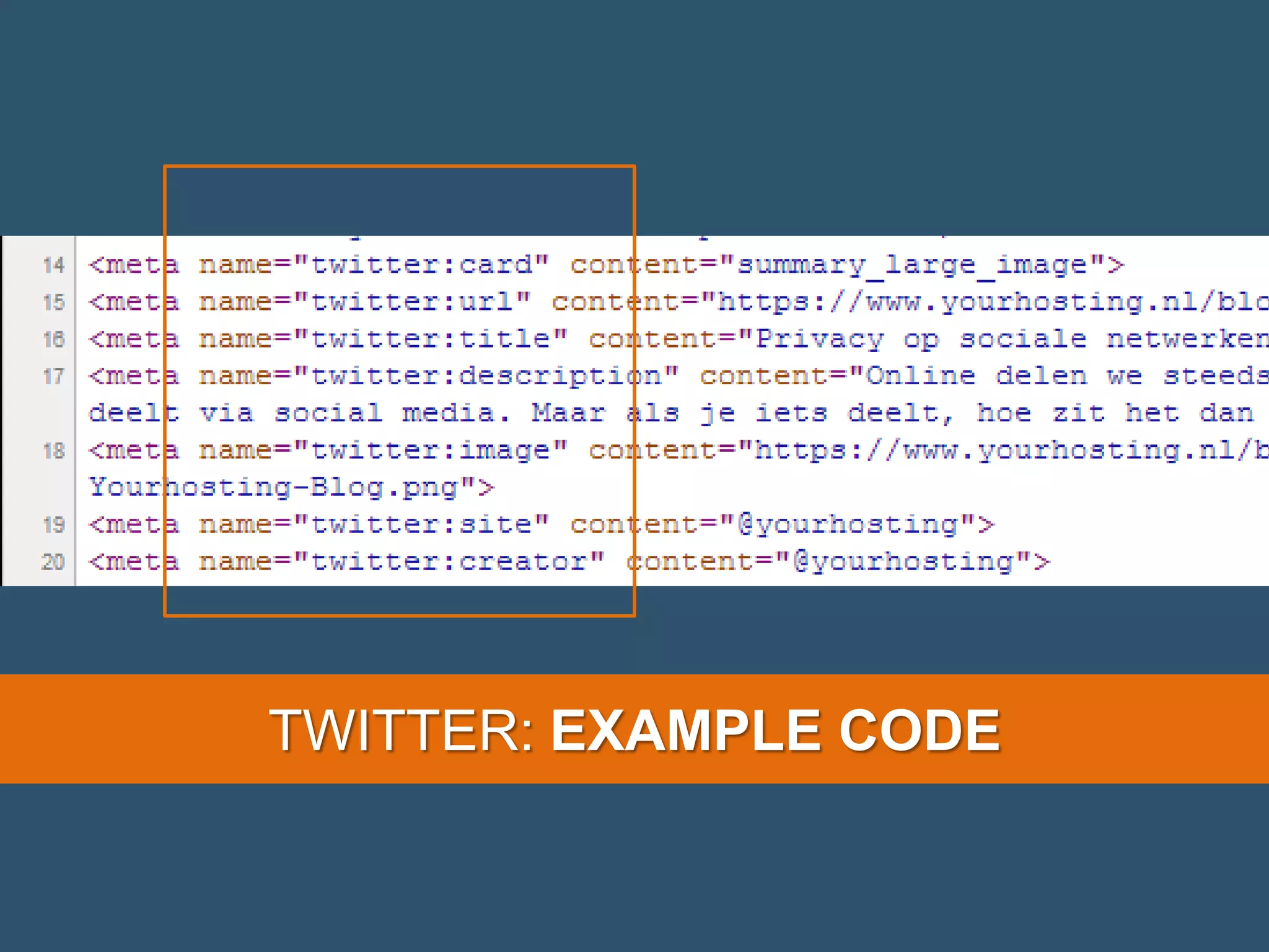 TWITTER: EXAMPLE CODE 
