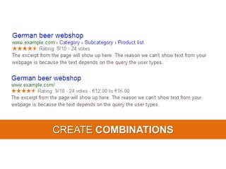 CREATE COMBINATIONS
 