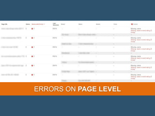 ERRORS ON PAGE LEVEL
 