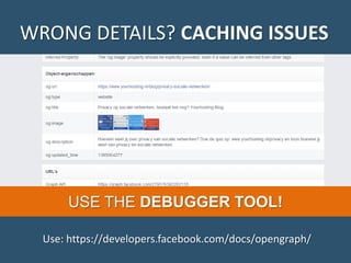 USE THE DEBUGGER TOOL!
WRONG DETAILS? CACHING ISSUESWRONG DETAILS? CACHING ISSUES
Use: https://developers.facebook.com/docs/opengraph/
 