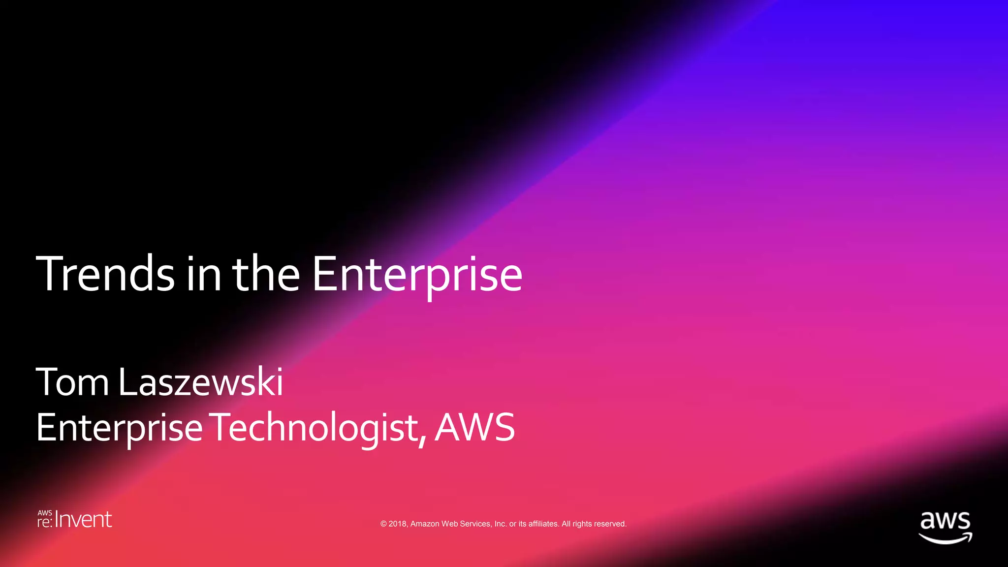 © 2018, Amazon Web Services, Inc. or its affiliates. All rights reserved.
 