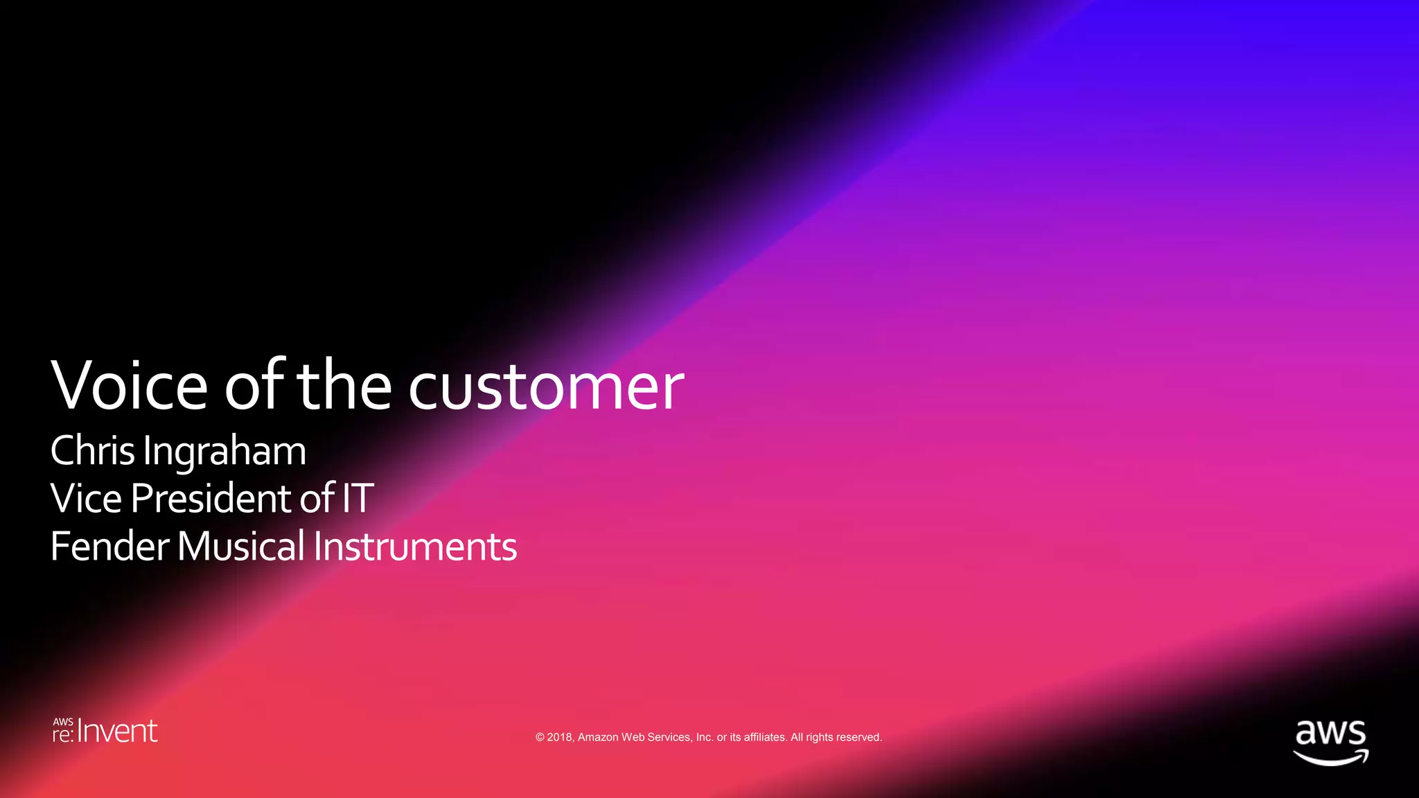 © 2018, Amazon Web Services, Inc. or its affiliates. All rights reserved.
 