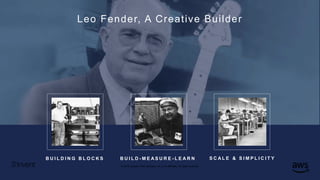 © 2018, Amazon Web Services, Inc. or its affiliates. All rights reserved.
Leo Fender, A Creative Builder
B U I L D I N G B L O C K S B U I L D - M E A S U R E - L E A R N S C A L E & S I M P L I C I T Y
 