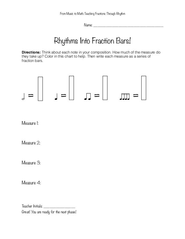 From music to math teaching fractions through rhythm to fourth graders