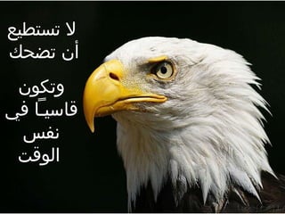 لا تستطيع أن تضحك  وتكون قاسيـاً في نفس الوقت   