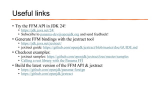 From native code gems to Java treasures with jextract | PDF