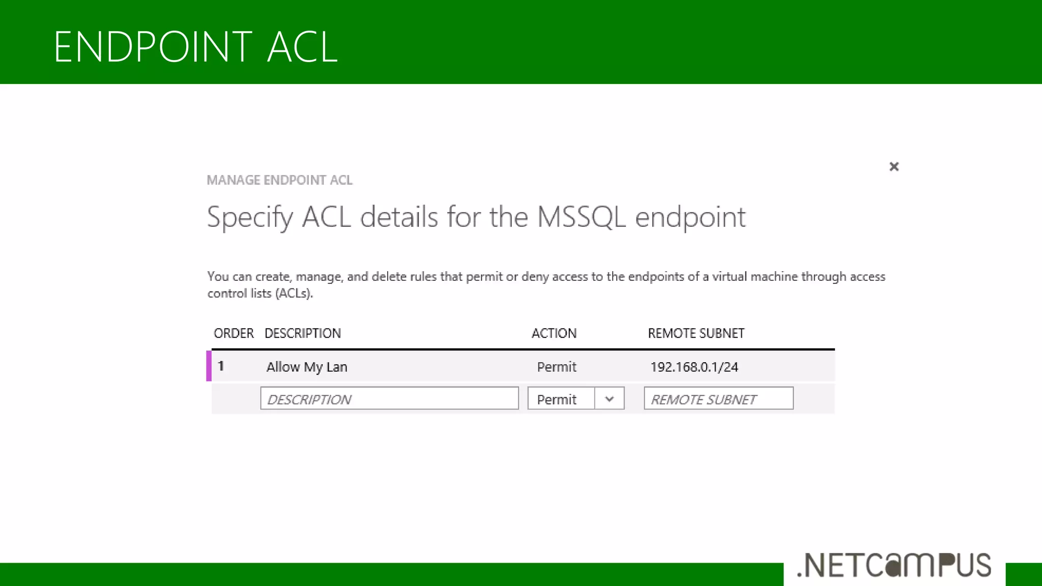 ENDPOINT ACL
 